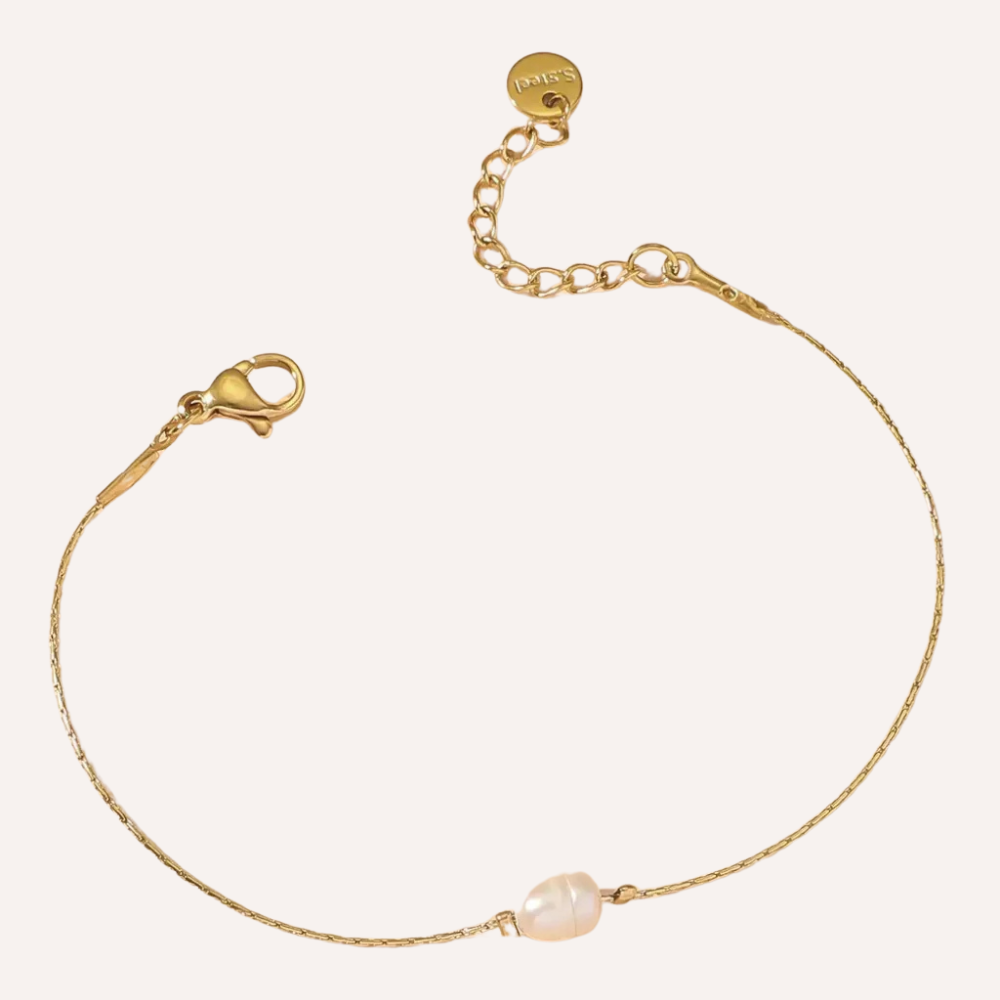 Set di bracciali dorati e perle – Set Luminosa