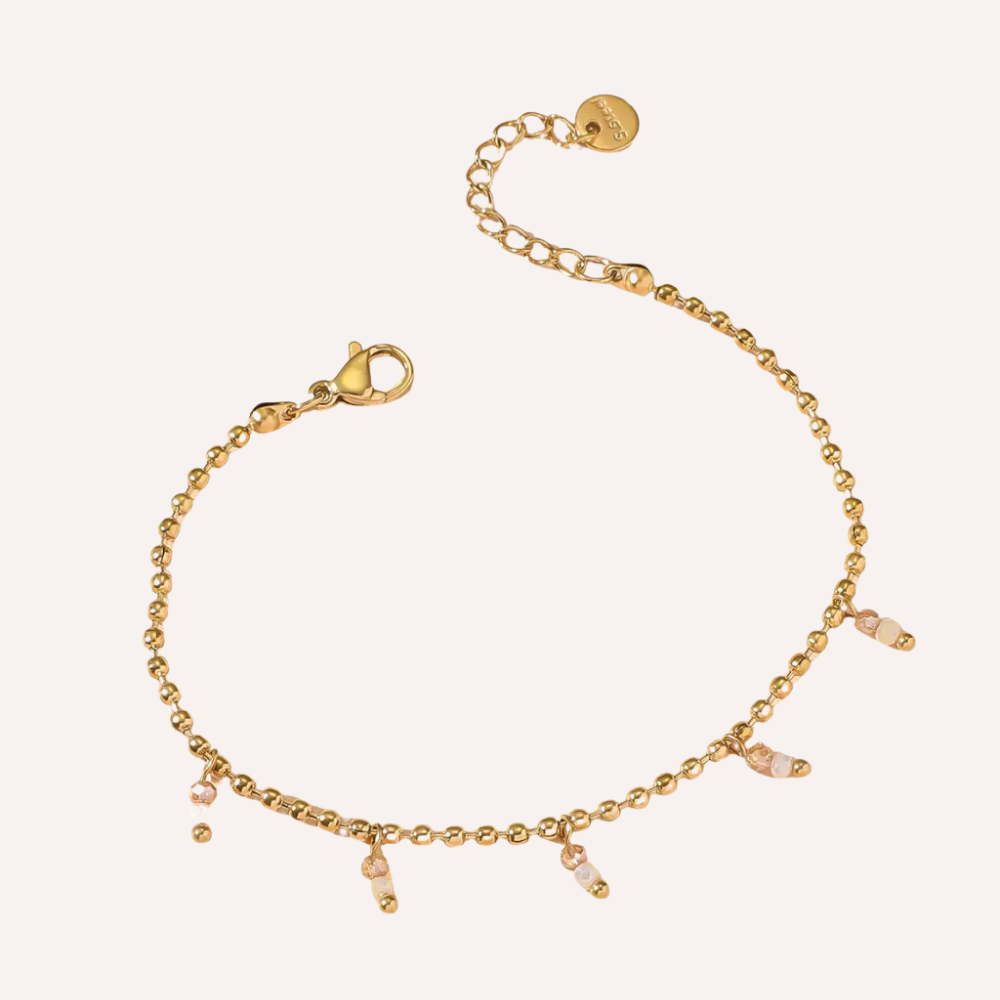 Set di bracciali dorati con perline – Set Golden Light