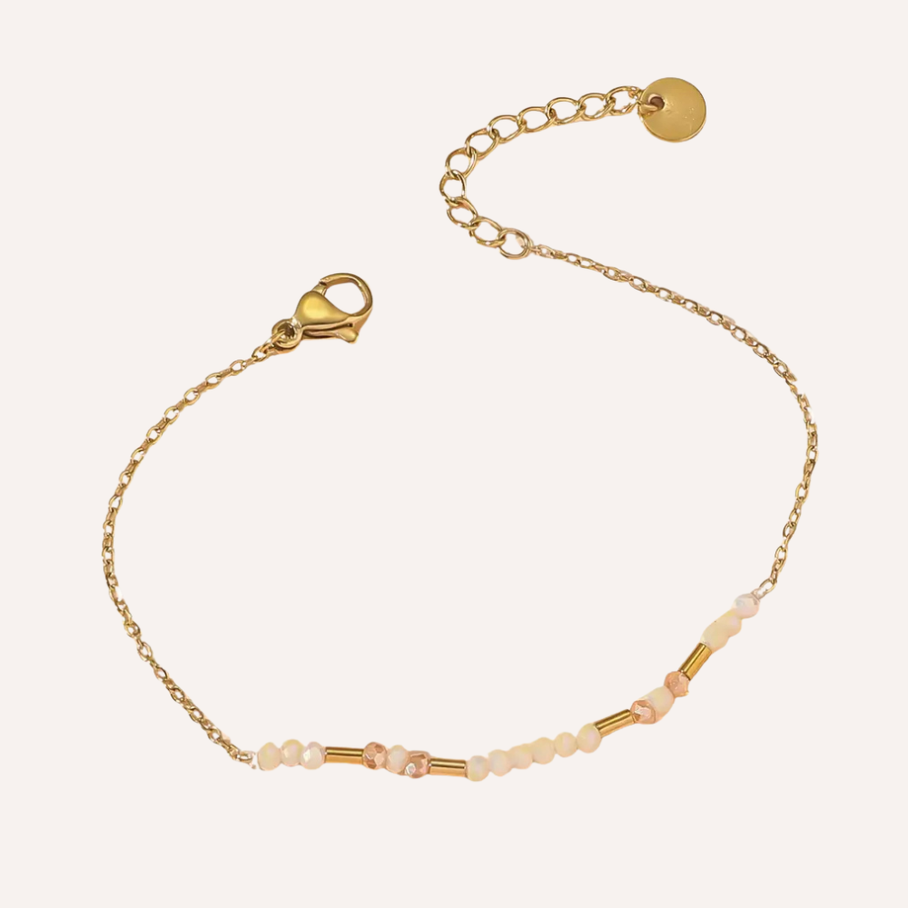 Set di bracciali dorati con perline – Set Golden Light