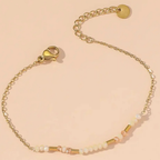 Set di bracciali dorati con perline – Set Golden Light