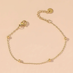 Set di bracciali dorati con ciondoli verdi – Set Lucky Charm
