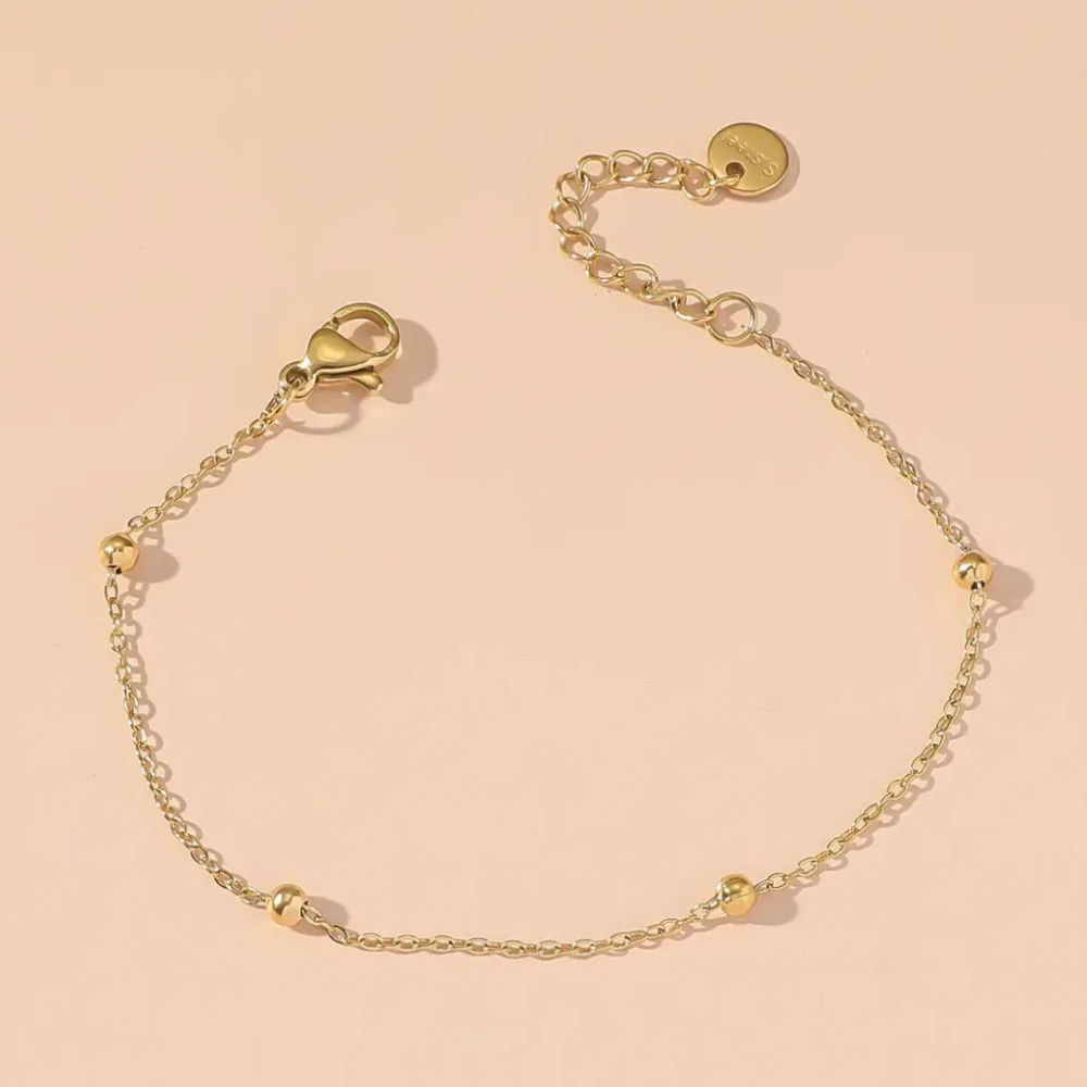 Set di bracciali dorati con ciondoli verdi – Set Lucky Charm