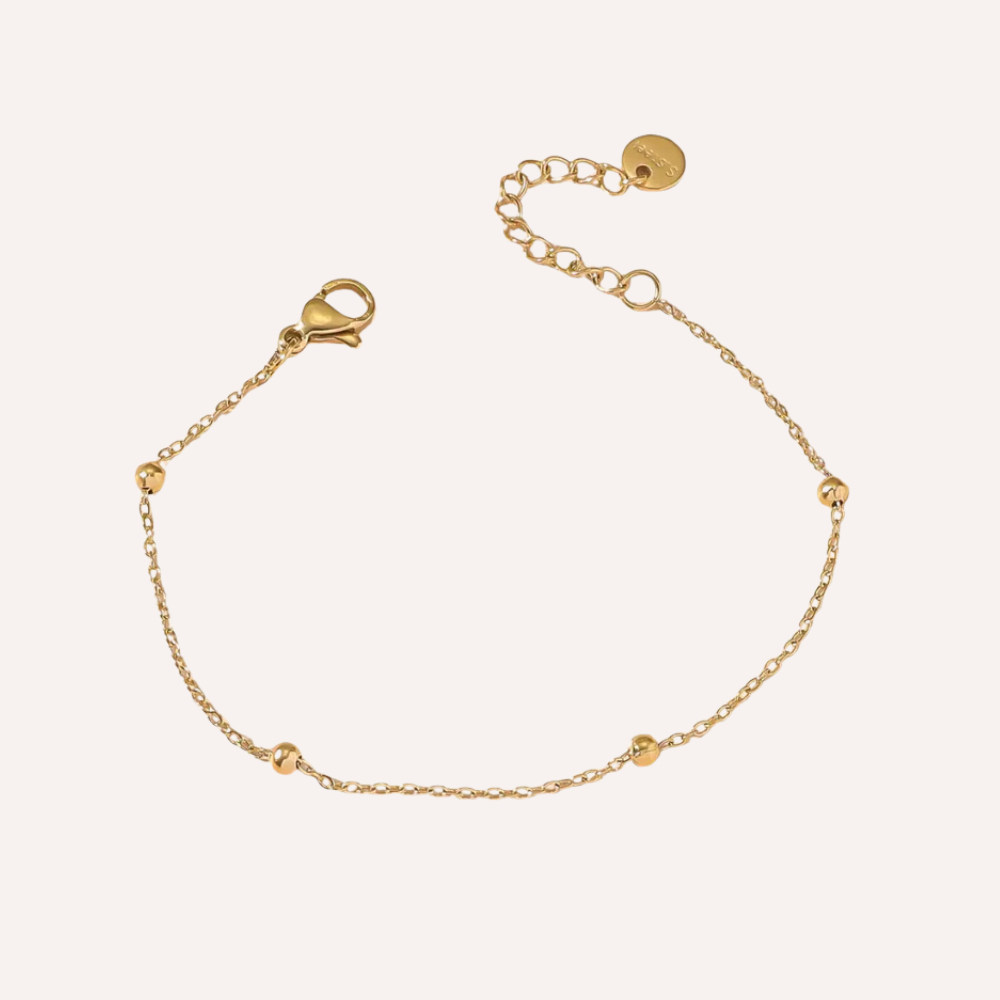 Set di bracciali dorati con ciondoli verdi – Set Lucky Charm