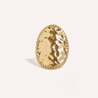 Anello dorato martellato – Cronos