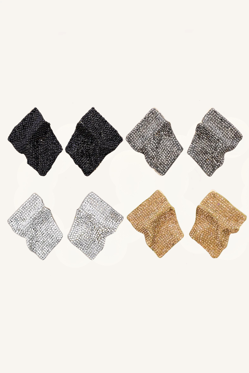 Orecchini con effetto drappeggiato di cristalli – Orecchini Spark