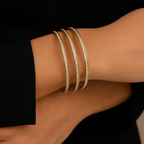 Set di bracciali rigidi con zirconi – Set Bangles Shine