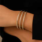 Set di bracciali rigidi con zirconi – Set Bangles Shine