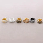 Set di anelli elastici con cristalli – Anelli Spark