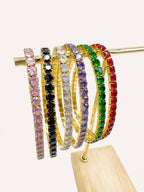 Bracciali tennis con zirconi colorati grandi – Tennis Luxe