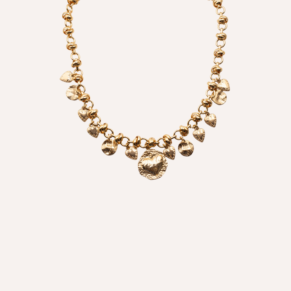 Collana con ciondoli a cuore - Afrodite