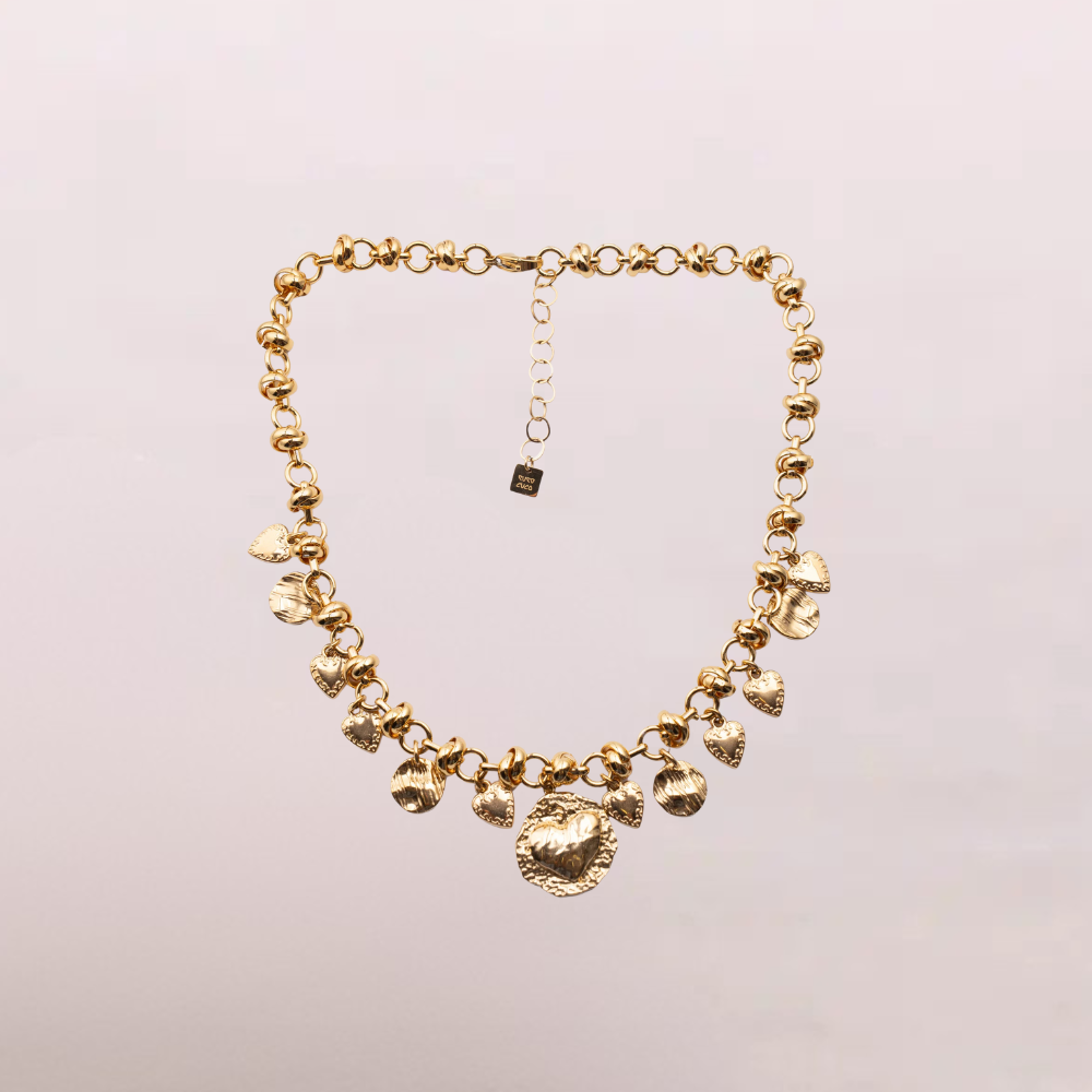 Collana con ciondoli a cuore - Afrodite