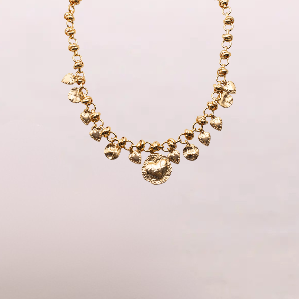 Collana con ciondoli a cuore - Afrodite