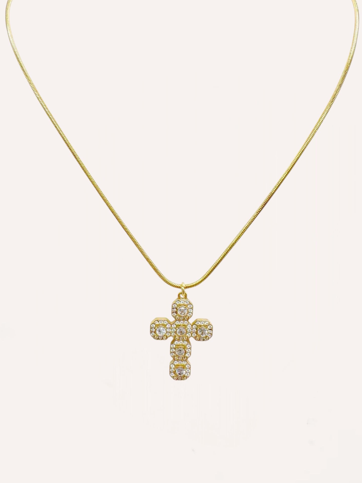 Collana con croce di zirconi – Collana Cross Shine