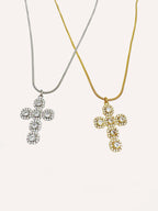 Collana con croce di zirconi – Collana Cross Shine