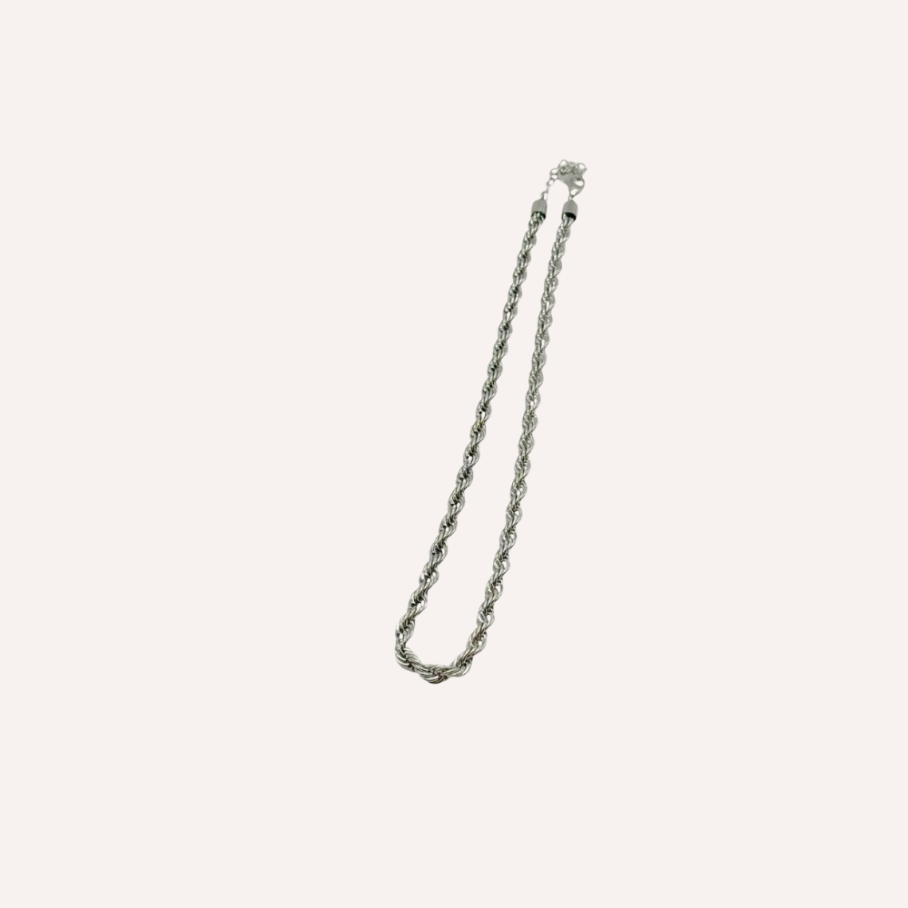 Collana a corda intrecciata in acciaio – Collana Corda