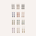 Orecchini con pietre naturali e dettagli dorati – Moon