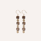 Orecchini con pietre naturali e dettagli dorati – Moon