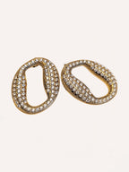 Orecchini ovali con cristalli – Orecchini Nara