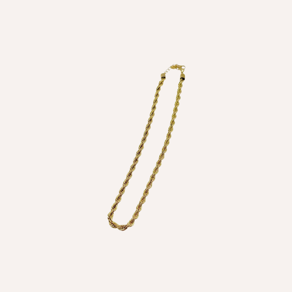 Collana a corda intrecciata in acciaio – Collana Corda