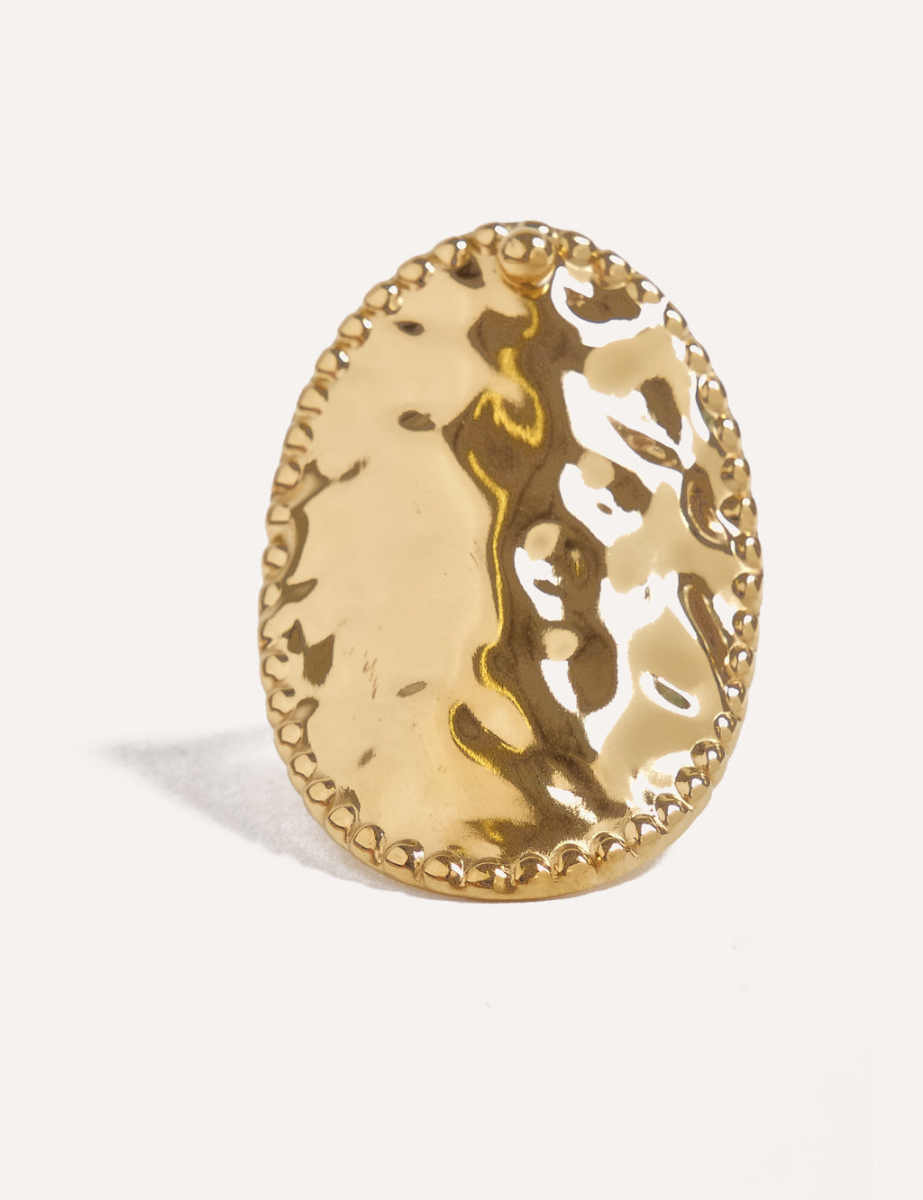 Anello dorato martellato – Cronos