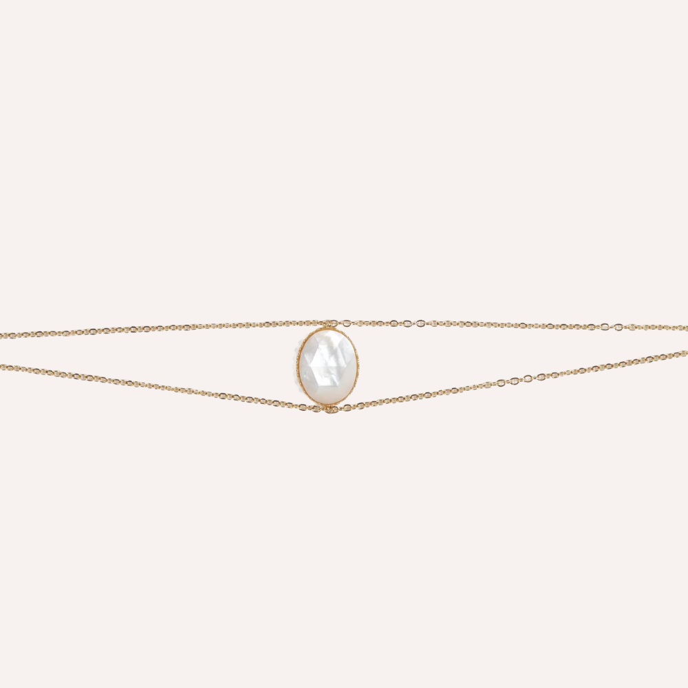 Bracciali dorati con pietre naturali – Selene
