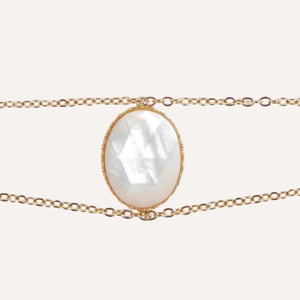 Bracciali dorati con pietre naturali – Selene