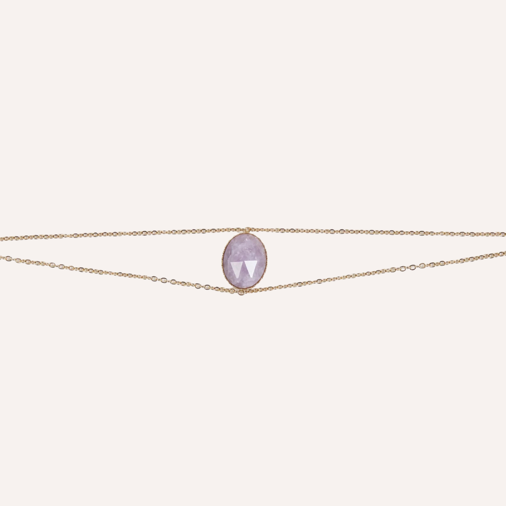 Bracciali dorati con pietre naturali – Selene