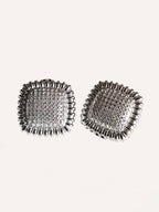 Orecchini a bottone con pavé di cristalli – Orecchini Shine Square