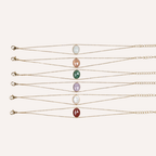 Bracciali dorati con pietre naturali – Selene