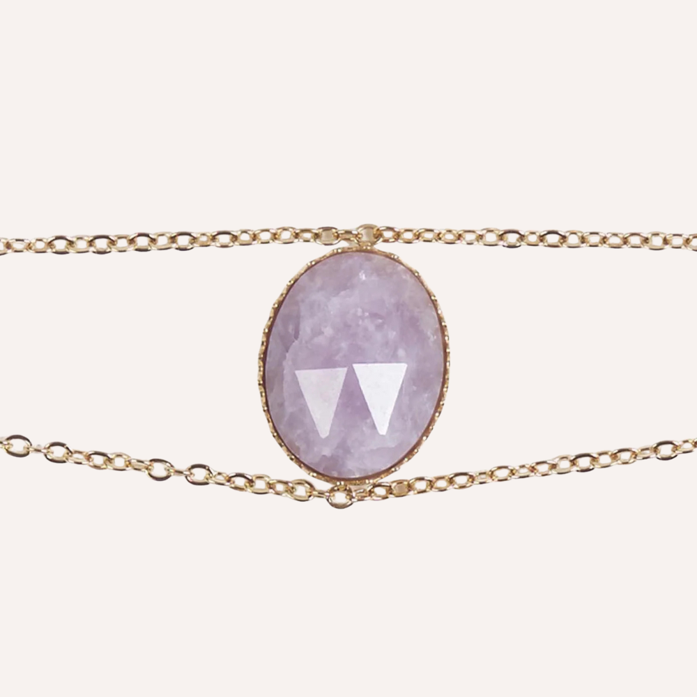 Bracciali dorati con pietre naturali – Selene