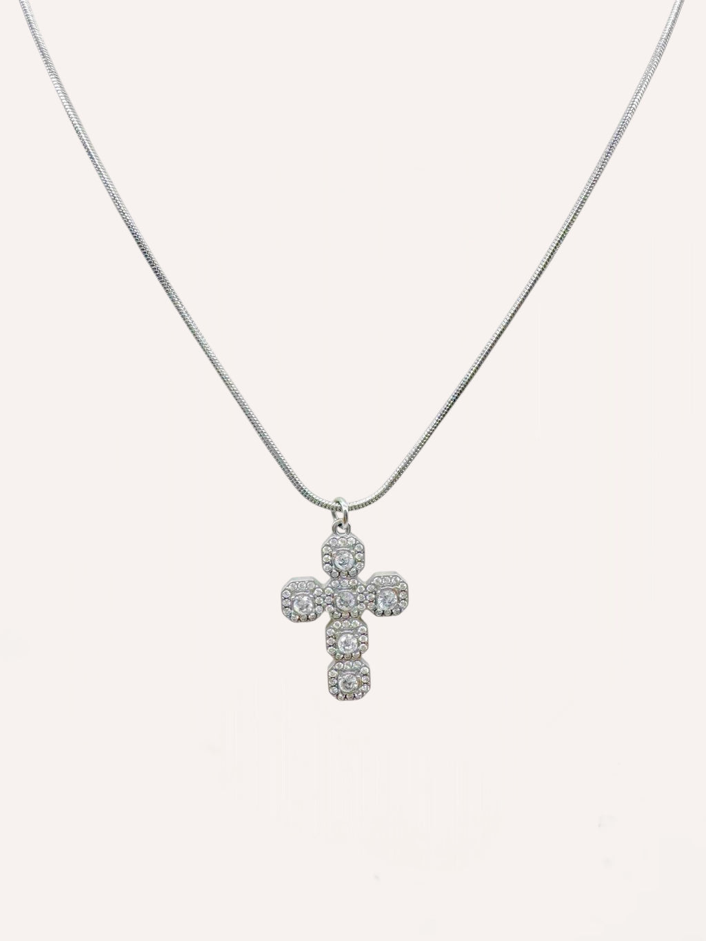 Collana con croce di zirconi – Collana Cross Shine
