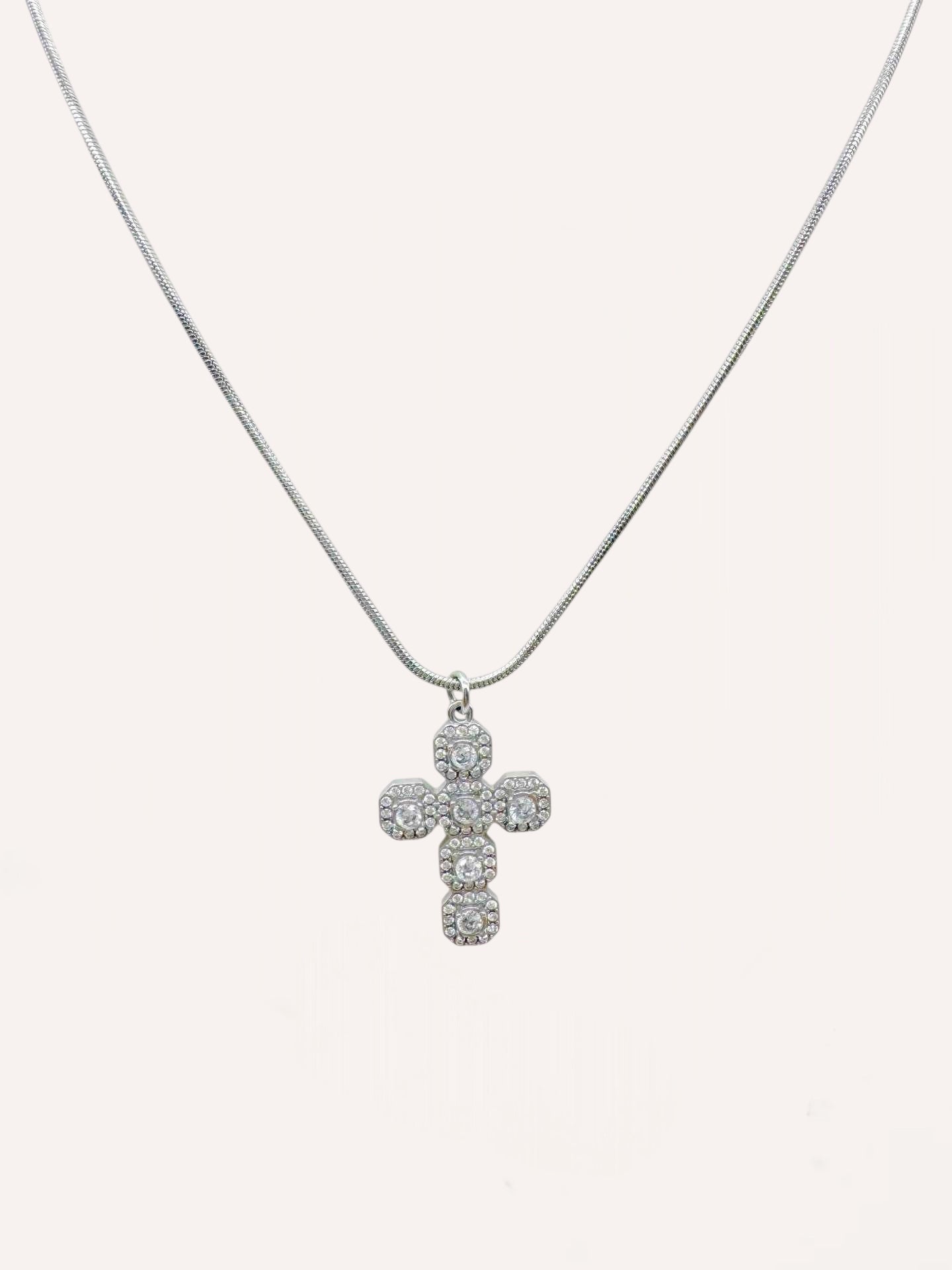 Collana con croce di zirconi – Collana Cross Shine