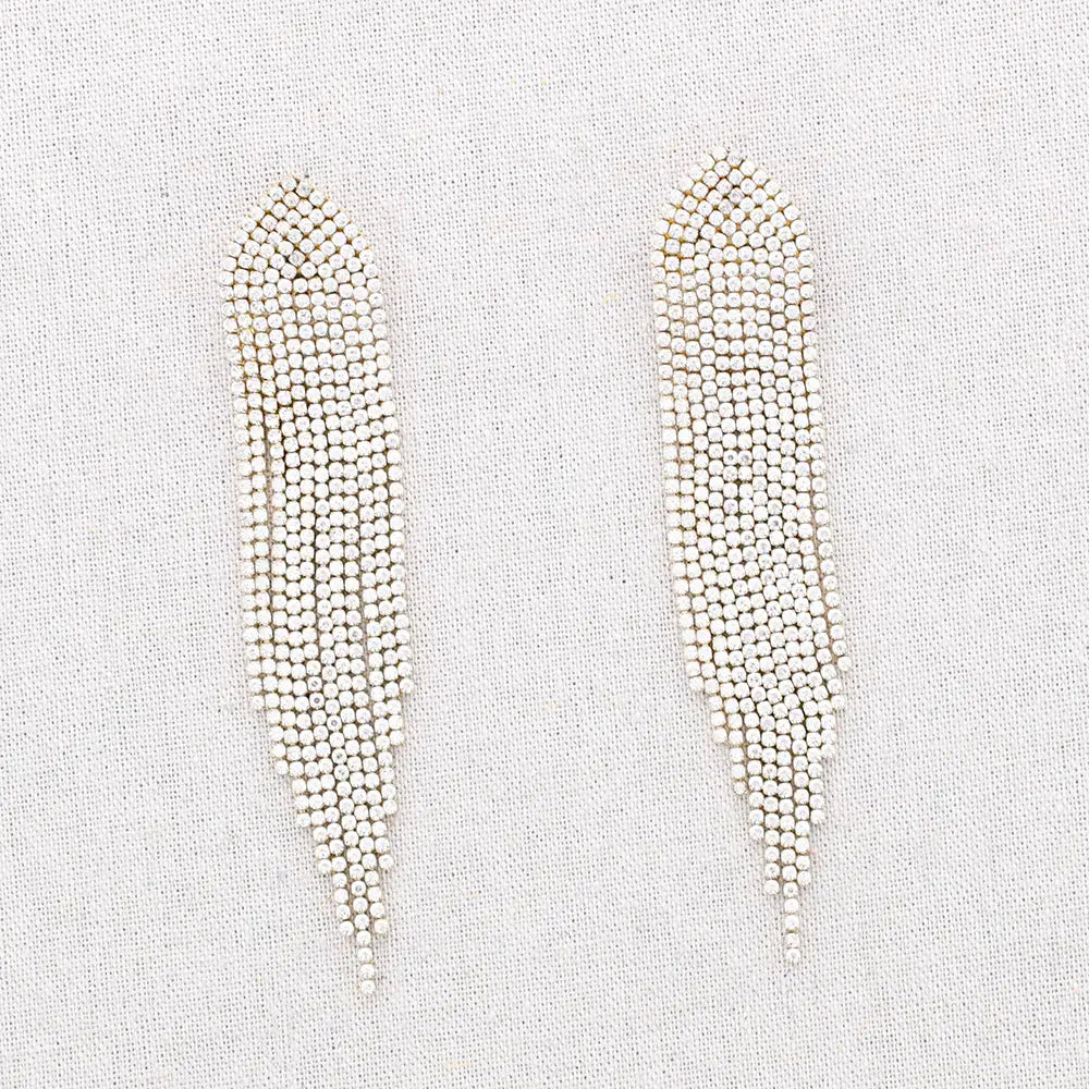 Orecchini pendenti a cascata di cristalli – Orecchini Stardust