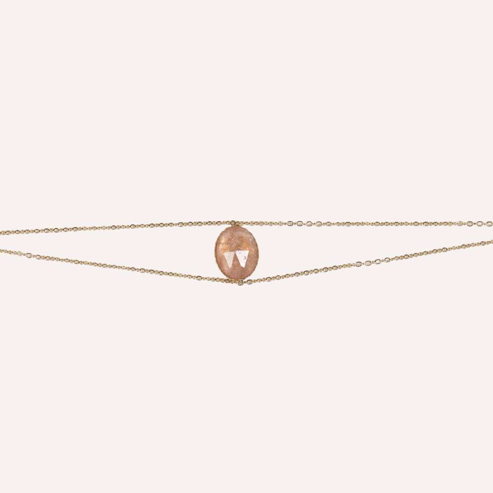 Bracciali dorati con pietre naturali – Selene