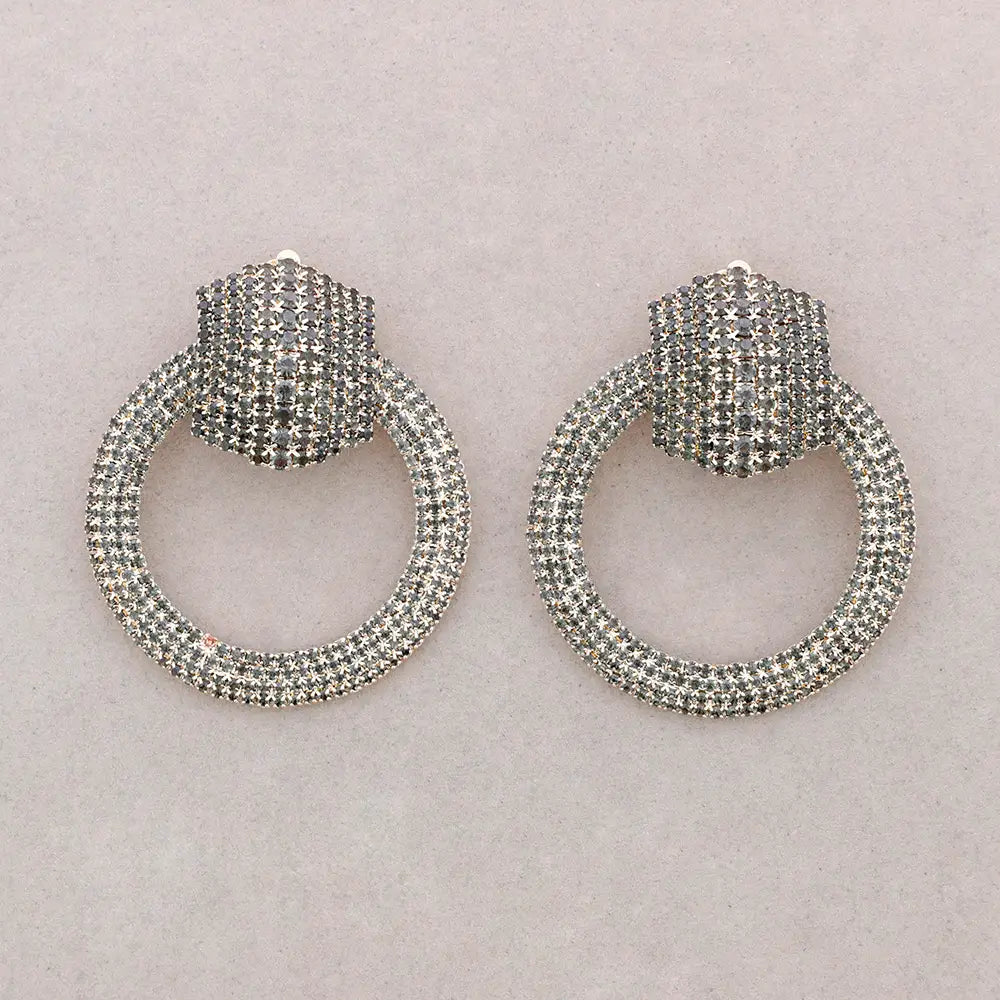 Orecchini a cerchio con cristalli – Orecchini Lumina