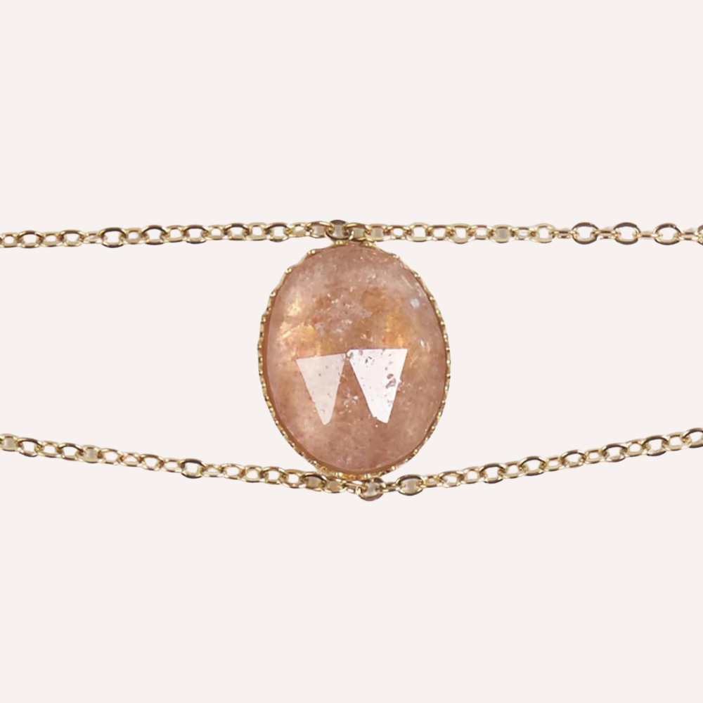 Bracciali dorati con pietre naturali – Selene