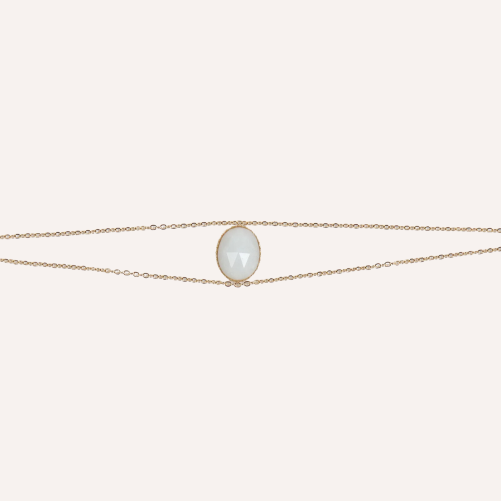 Bracciali dorati con pietre naturali – Selene