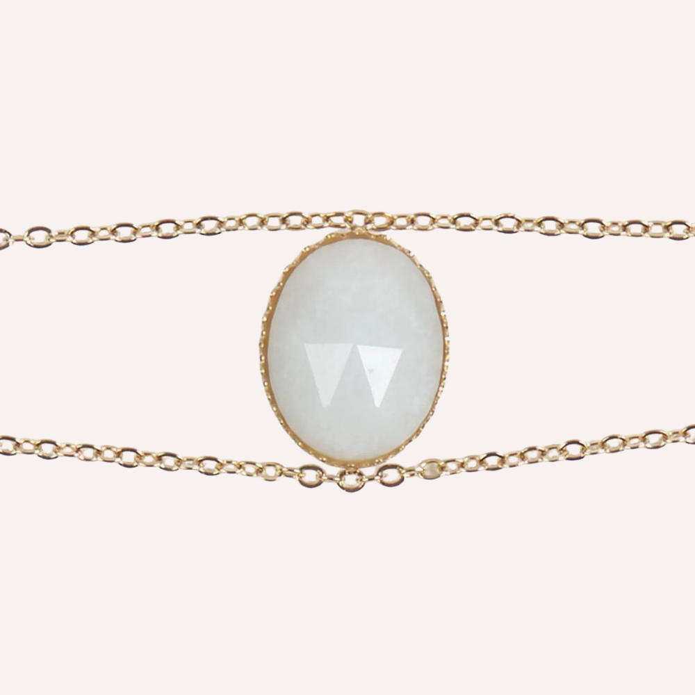 Bracciali dorati con pietre naturali – Selene