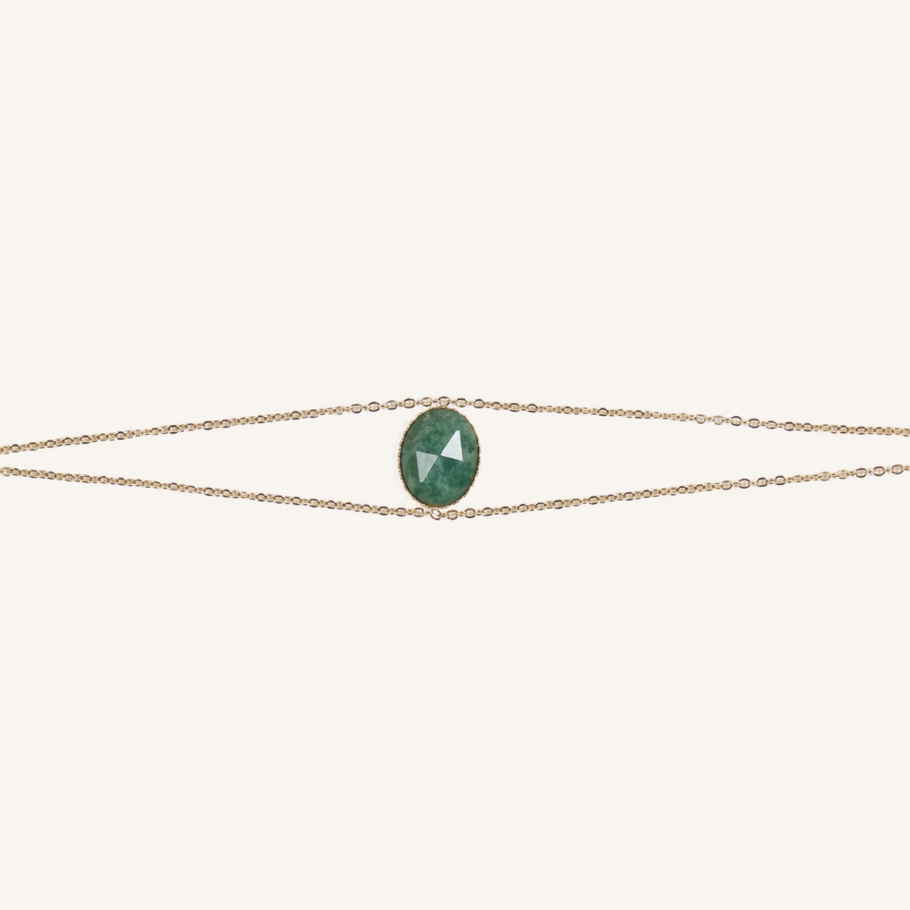 Bracciali dorati con pietre naturali – Selene