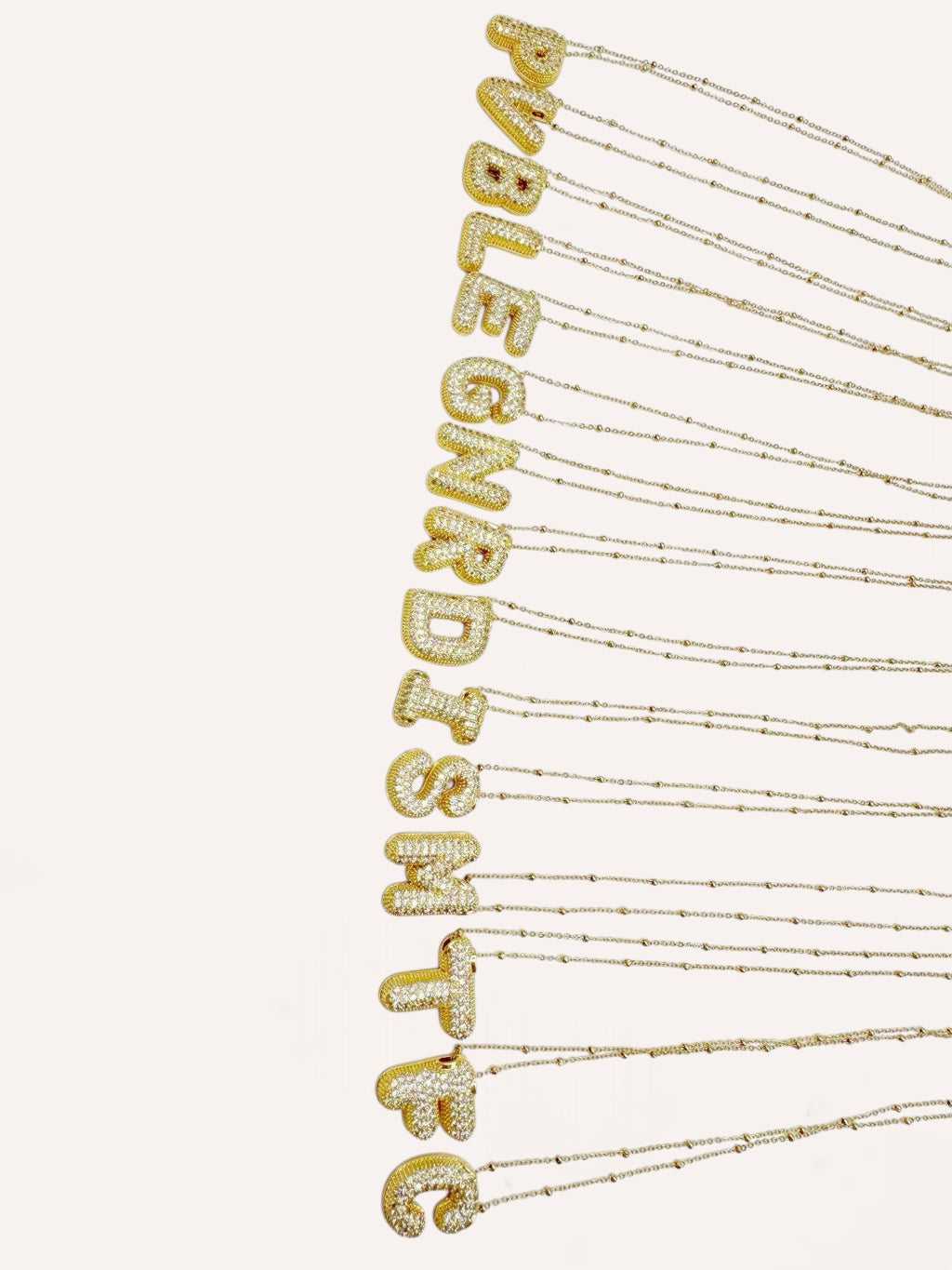 Collana lettera con zirconi – Letter Shine