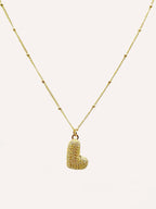 Collana lettera con zirconi – Letter Shine