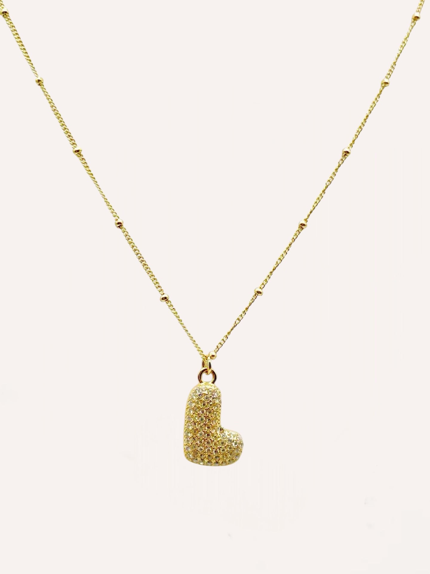 Collana lettera con zirconi – Letter Shine