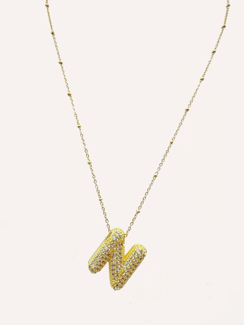 Collana lettera con zirconi – Letter Shine