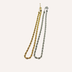 Collana a corda intrecciata in acciaio – Collana Corda