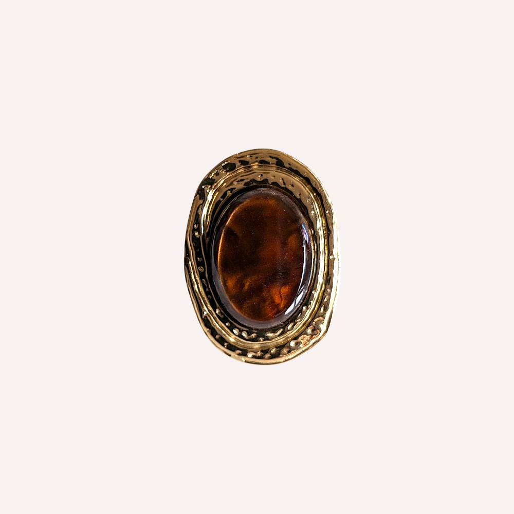 Anello con pietra effetto cabochon – Vintage Gem