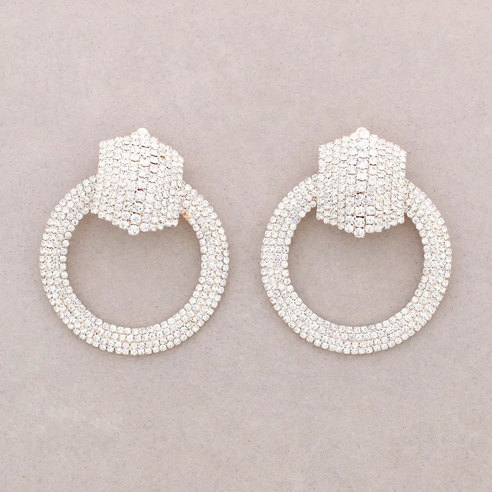 Orecchini a cerchio con cristalli – Orecchini Lumina