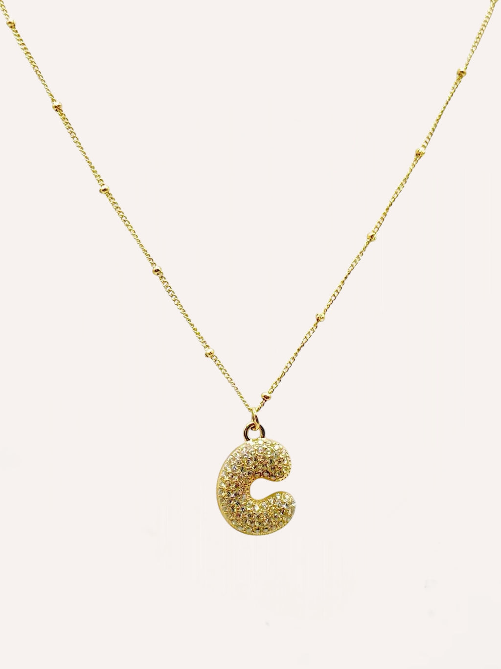 Collana lettera con zirconi – Letter Shine