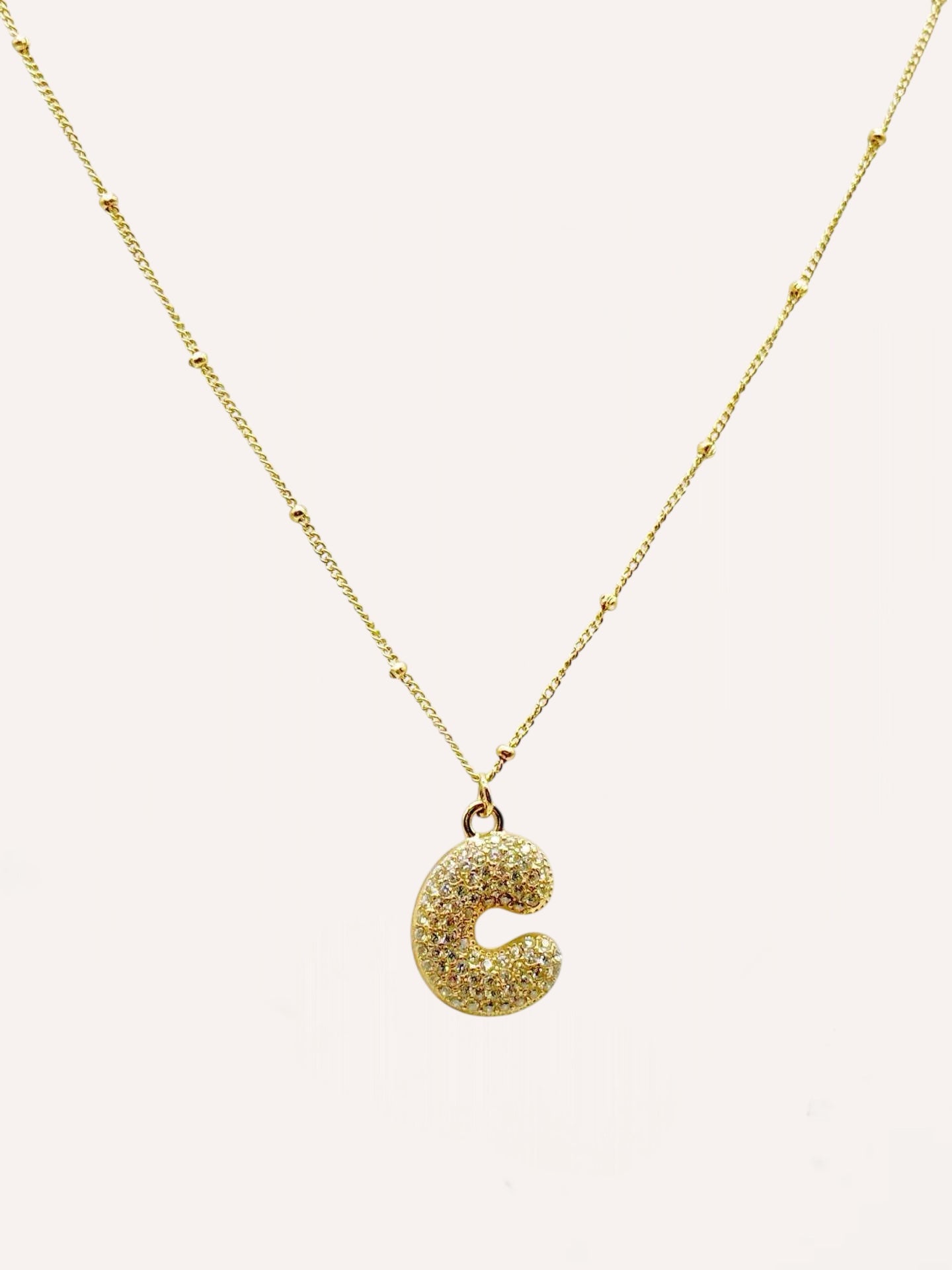 Collana lettera con zirconi – Letter Shine