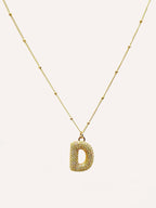 Collana lettera con zirconi – Letter Shine