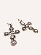 Orecchini a croce con cristalli – Orecchini Cross Shine